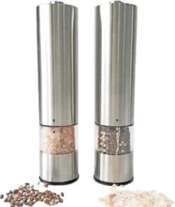 MD-Goods ® Elektrische Peper En Zoutmolen Set - Pepermolen - RVS - Cadeau - Restaurant Kwaliteit