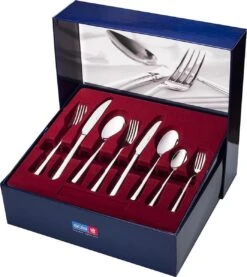 Sola Bestekset Luxor - Modern - 12 Persoons - 100 Delig - Zilverwit Edelstaal 18/10 - RVS - Zilver -Keukenproducten Winkel 1070x1200 2