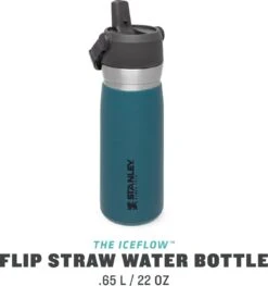 Stanley The IceFlow™ Flip Straw Water Bottle 0,65L - Thermosfles - Lagoon 17 Stanley The IceFlow™ Flip Straw Water Bottle 0,65L - Thermosfles - Lagoon -Keukenproducten Winkel 1129x1200