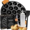 Ocina Poffertjespan – Combo Pack – 19 Poffertjes – Poffertjesmaker – Poffertjespan Inductie – Poffertjespan Electrisch – Gietijzeren Pan - Inclusief Doseerfles, Handvaten, 6x Poffertjesvorken En Invetkwast – Gratis Receptenboek 1 Ocina Poffertjespan – Combo Pack – 19 Poffertjes – Poffertjesmaker – Poffertjespan Inductie – Poffertjespan Electrisch – Gietijzeren Pan - Inclusief Doseerfles, Handvaten, 6x Poffertjesvorken En Invetkwast – Gratis Receptenboek -Keukenproducten Winkel 1156x1200