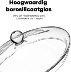 Vatten® Premium Glazen Theepot - 700ml - Dubbelwandig - Anti-drup - Transparant -Keukenproducten Winkel 1175x1200 1