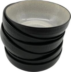 Serviesset 6 Personen - Evia Glacé - Lichgrijs / Zwart - 24-delig -Keukenproducten Winkel 1177x1200 1