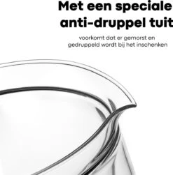 Vatten® Premium Glazen Theepot - 700ml - Dubbelwandig - Anti-drup - Transparant -Keukenproducten Winkel 1181x1200
