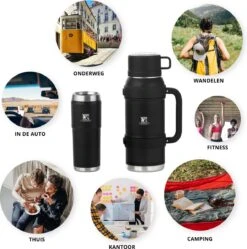 MacGyver RVS Thermoskan 1.5 Ltr – RVS Thermosbeker 0,55 Ltr - Langdurig Warm/koud - Zwart 20 MacGyver RVS Thermoskan 1.5 Ltr – RVS Thermosbeker 0,55 Ltr - Langdurig Warm/koud - Zwart -Keukenproducten Winkel 1189x1200 1