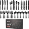 Deleca 6 Persoons Bestekset (36-delig) - Lepels, Messen, Vorken & Steakmessen - Vaatwasserbestendig - Zwart / RVS -Keukenproducten Winkel 1193x1200 1