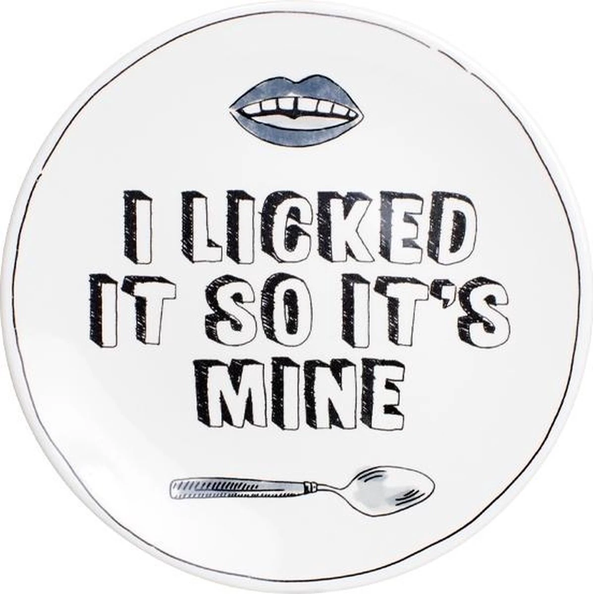 Blond Amsterdam - X Noir - Bord - I Licked - Ø 22 Cm 3 Blond Amsterdam - X Noir - Bord - I Licked - Ø 22 Cm