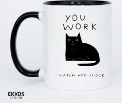 I Work Hard Kat Mok - Katten - Juf Cadeau - Meester Cadeau - Verjaardagscadeau - Cadeau - Verjaardag Cadeau Man - Cadeau Voor Man - Cadeau Voor Vrouw - Mokken - Theeglazen - Koffiekopjes -Keukenproducten Winkel 1200x1004 1