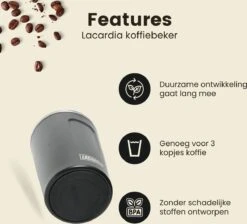 LaCardia Koffiebeker To Go Premium Zwart – Thermosbeker – Theebeker – 380ML – Herbruikbaar -Keukenproducten Winkel 1200x1090