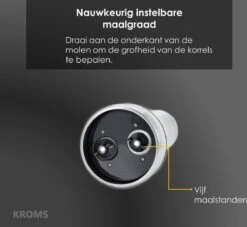 KROMS Peper En Zoutmolen Set - Peper En Zoutmolen Set Elektrisch -2 In 1 - Instelbare Maalgraad - Pepermolen - Zoutmolen - Peper En Zoutmolen Elektrisch -Keukenproducten Winkel 1200x1104