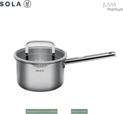 Sola Pannenset Juvia - 4 Delig - Ø 16,16,18,20 Cm - Zilver - RVS - Sandwichbodem -Keukenproducten Winkel 1200x1110 1
