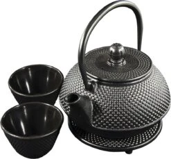 SakuraTea - Theepot Set - 4-delig - Gietijzer - Zwart - 0.8L - 2 Kopjes (100ml) -Keukenproducten Winkel 1200x1113 7