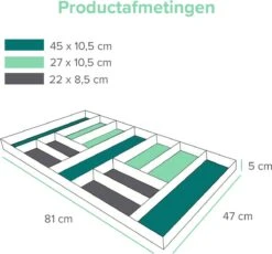 Grote Bestekbak Bamboe 81x47CM - Coninx Besteklade - Opbergbak - Duurzaam - Bamboe - Voor Laden Vanaf 47cm Diep -Keukenproducten Winkel 1200x1118