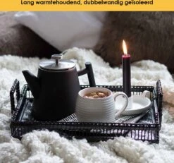 Silberthal - Theepot Met Filter - 1 L - RVS Dubbelwandig - Zwart - Cadeau -Keukenproducten Winkel 1200x1123 1