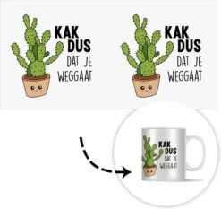 Mok - Koffiemok - Spreuken - Quote - 'Kak Dus Dat Je Weggaat' - Baan - Mokken - 350 ML - Beker - Koffiemokken - Theemok - Mok Met Tekst -Keukenproducten Winkel 1200x1134 1
