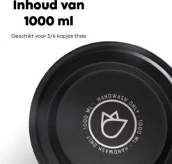 Vatten® - Premium RVS Theepot - Incl. RVS Theefilter - 1L - Zwart - Dubbelwandig 13 Vatten® - Premium RVS Theepot - Incl. RVS Theefilter - 1L - Zwart - Dubbelwandig -Keukenproducten Winkel 1200x1143 1