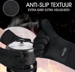 Sense Of Taste Ovenwanten - 2 Stuks - Ovenhandschoenen - Hittebestendig - 230°C - Siliconen - Zwart - Koken - Extra Lang -Keukenproducten Winkel 1200x1154 1