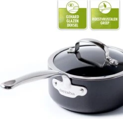 GreenPan Barcelona Infinity Pro Hapjespan Met Deksel 30cm - Zwart - Inductie - PFAS-vrij -Keukenproducten Winkel 1200x1162
