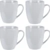Excellent Houseware Set Van 4x Stuks Bekers/mokken Wit 380 Ml Van Porselein - Melkbekers 2 Excellent Houseware Set Van 4x Stuks Bekers/mokken Wit 380 Ml Van Porselein - Melkbekers -Keukenproducten Winkel 1200x1170 3