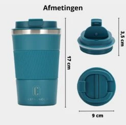 Castagnola Design RVS Koffiebeker To Go - Blauw - 380ml - Thermosbeker - Theebeker -Keukenproducten Winkel 1200x1191 13