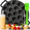 IRONO Poffertjespan Set - Incl. Doseerfles, Kwast En Vork - Poffertjespan Inductie En Electrisch - Poffertjesmaker 19 Poffertjes - Poffertjes Maken - Spuitfles - Cadeau Voor Mannen En Vrouwen -Keukenproducten Winkel 1200x1191 6