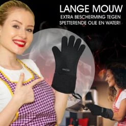 Sense Of Taste Ovenwanten - 2 Stuks - Ovenhandschoenen - Hittebestendig - 230°C - Siliconen - Zwart - Koken - Extra Lang -Keukenproducten Winkel 1200x1196 4