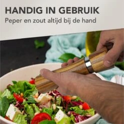 Nimma® Peper En Zoutmolen Set - Incl Navul Lepel - Verstelbare Maalgraad - Acacia Hout -Keukenproducten Winkel 1200x1198 21