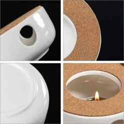 ConBlom Keramische Theepot, Warmer, Theewarmer, Koffiewarmer, Stoofje, Met Kurk-stoofje, Theepot Basis, Theefornuis, Melkwarmer Voor Thuis, Café, Theemelk (zonder Kaars En Theepot) -Keukenproducten Winkel 1200x1199 15