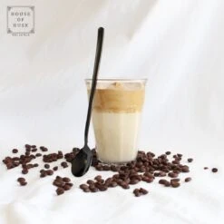 House Of Husk Latte Macchiato Lepels Set - Lange Theelepels - Koffielepels - Longdrinklepels - Sorbetlepels - Barlepel - RVS - 6 Stuks - 20CM - Zwart -Keukenproducten Winkel 1200x1200 1