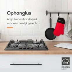 KitchenLove Ovenwanten - 2 Stuks Ovenhandschoenen - Hittebestendig Tot 250 °C - Siliconen - Rood -Keukenproducten Winkel 1200x1200 1061