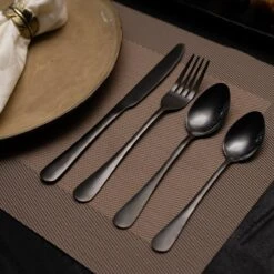 OEC Kitchen Bestekset 36-delig - Zwart - 6 Persoons - Steakmessen - Messen - Vorken - Lepels - RVS -Keukenproducten Winkel 1200x1200 11