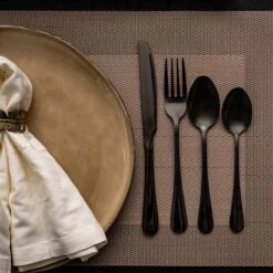 OEC Kitchen Bestekset 36-delig - Zwart - 6 Persoons - Steakmessen - Messen - Vorken - Lepels - RVS -Keukenproducten Winkel 1200x1200 13