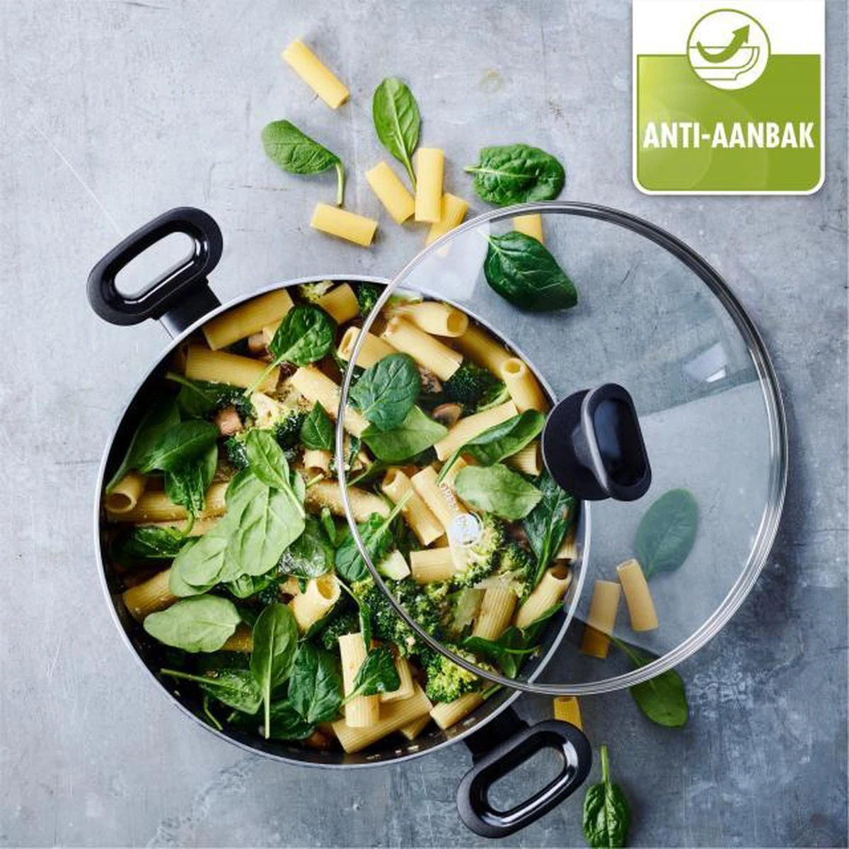 Greenpan Torino Keramische Hapjespan - 28 Cm - Met Glazen Deksel 13 Greenpan Torino Keramische Hapjespan - 28 Cm - Met Glazen Deksel - Afbeelding 11