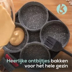 Culistar Pannenkoekenpan Inductie - Pancake Pan - Omeletpan - Omeletmaker - Eierpan - Inclusief Receptenboekje -Keukenproducten Winkel 1200x1200 160