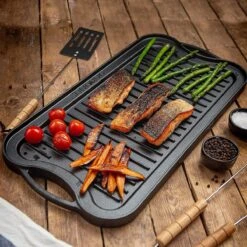 Nuovva Dubbelzijdig Gietijzeren Grillplaat - 50cm X 26cm -Keukenproducten Winkel 1200x1200 168