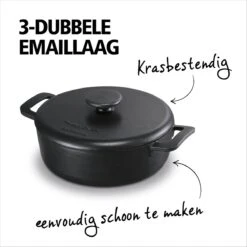 BRABANTIA THE DUTCH Gietijzeren Braadpan - Ø 28cm - MAT Zwart - Inductie 9 BRABANTIA THE DUTCH Gietijzeren Braadpan - Ø 28cm - MAT Zwart - Inductie -Keukenproducten Winkel 1200x1200 195