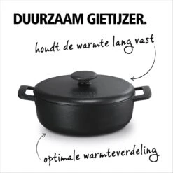 BRABANTIA THE DUTCH Gietijzeren Braadpan - Ø 28cm - MAT Zwart - Inductie 10 BRABANTIA THE DUTCH Gietijzeren Braadpan - Ø 28cm - MAT Zwart - Inductie -Keukenproducten Winkel 1200x1200 196