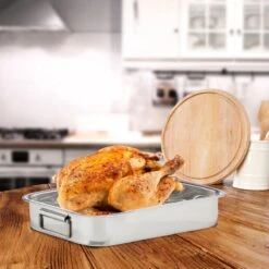 Relaxdays Braadslede Met Rooster - Edelstaal - Ovenschaal - Braadpan - Braadslee - Zilver - L 13 Relaxdays Braadslede Met Rooster - Edelstaal - Ovenschaal - Braadpan - Braadslee - Zilver - L -Keukenproducten Winkel 1200x1200 229