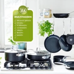 GreenPan Barcelona Infinity Pro Hapjespan Met Deksel 30cm - Zwart - Inductie - PFAS-vrij -Keukenproducten Winkel 1200x1200 296
