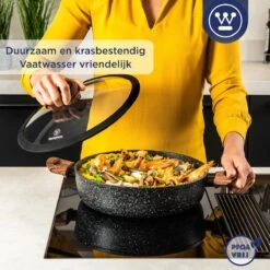 Westinghouse Hapjespan Inductie - Ø 32 Cm - Zwart Marmer - Speciale Editie - Met Deksel 14 Westinghouse Hapjespan Inductie - Ø 32 Cm - Zwart Marmer - Speciale Editie - Met Deksel -Keukenproducten Winkel 1200x1200 351