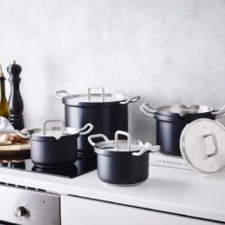 BK Q-linair Master Black Kookpannenset - 5-delig - Veilig Afgietsysteem - Inductie -Keukenproducten Winkel 1200x1200 407