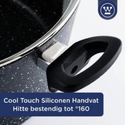 Westinghouse Hapjespan Inductie - Ø 32 Cm - Zwart Marmer - Met Deksel -Keukenproducten Winkel 1200x1200 450