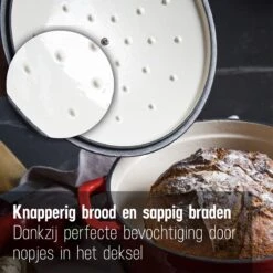 Daumonet Carême Rouge Gietijzeren Braadpan - Sudderpan Kersen Rood - Rond - Ø26 Cm - 4,4 Liter - PFAS & PFOA Vrij - Emaille - Geschikt Voor Alle Warmtebronnen - Elektrisch - Gas - Halogeen - Inductie - Keramisch - Vaatwasserbestendig 14 Daumonet Carême Rouge Gietijzeren Braadpan - Sudderpan Kersen Rood - Rond - Ø26 Cm - 4,4 Liter - PFAS & PFOA Vrij - Emaille - Geschikt Voor Alle Warmtebronnen - Elektrisch - Gas - Halogeen - Inductie - Keramisch - Vaatwasserbestendig -Keukenproducten Winkel 1200x1200 468