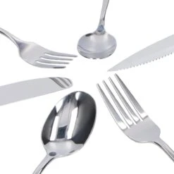 Deleca 8 Persoons Bestekset (48-delig) - Lepels, Messen, Vorken & Steakmessen - Vaatwasserbestendig - Zilver / RVS -Keukenproducten Winkel 1200x1200 51