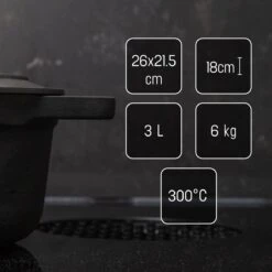 Gietijzeren Braadpan - Sudderpan Zwart Van Daumonet - Ovaal - Ø 29 Cm - 3 Liter - 100% PFAS & PFOA Vrij - Emaille - Geschikt Voor Alle Warmtebronnen - Elektrisch - Gas - Halogeen - Inductie - Keramisch - Vaatwasserbestendig -Keukenproducten Winkel 1200x1200 512