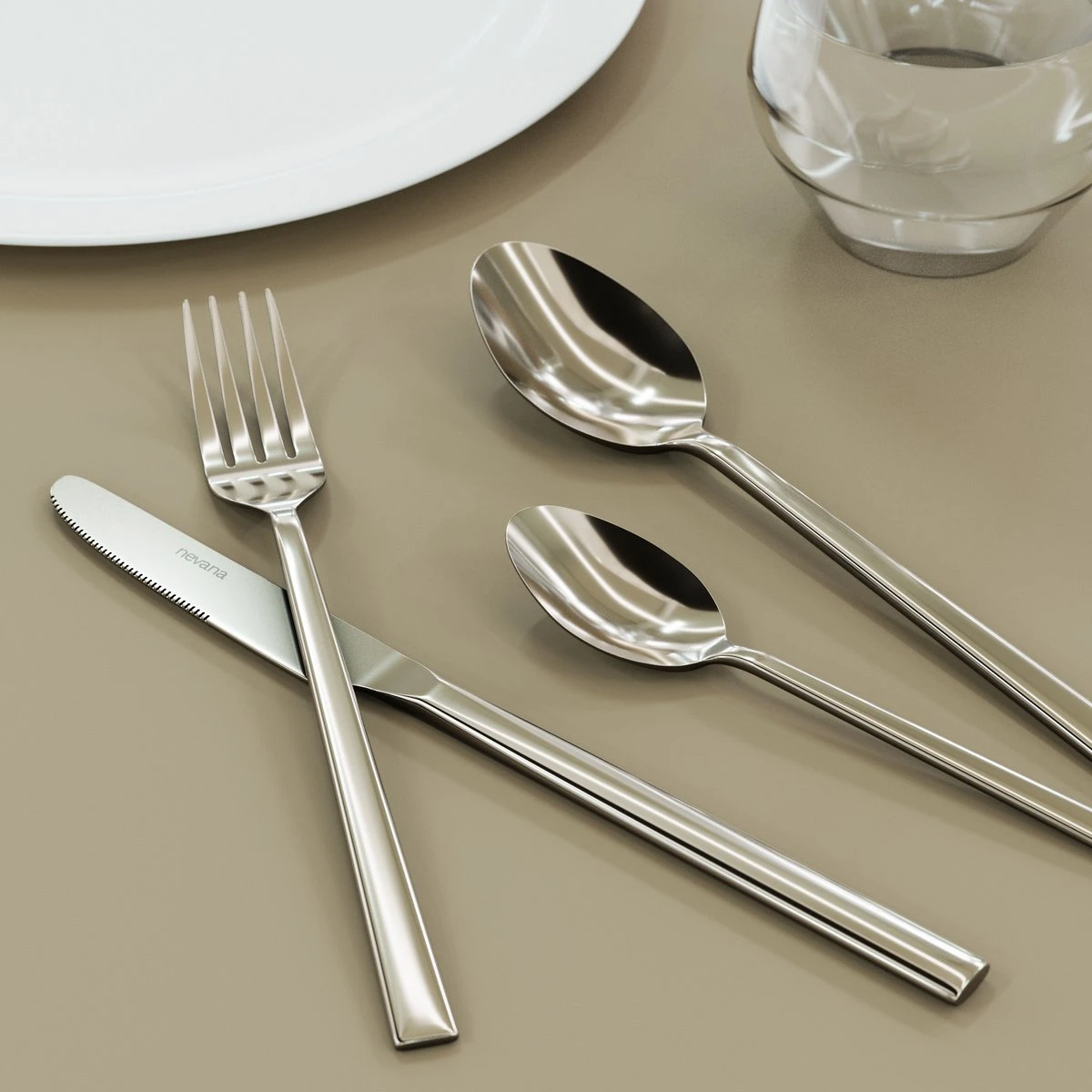 Nevana Bestekset - 24 Delig - 18/10 Edelstaal - Bestek - Lepels, Messen, Vorken 4 Nevana Bestekset - 24 Delig - 18/10 Edelstaal - Bestek - Lepels, Messen, Vorken - Afbeelding 2