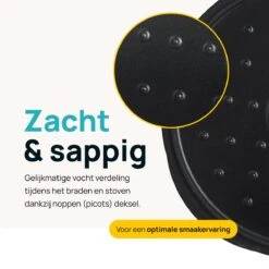 MOA Gietijzeren Braadpan - Inhoud 7,1 Liter - 29CM - Rond - Alle Warmtebronnen - Ook Voor Inductie - Gewicht 7,6 Kg - Zwart - MC29B -Keukenproducten Winkel 1200x1200 645