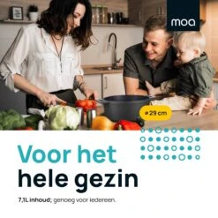 MOA Gietijzeren Braadpan - Inhoud 7,1 Liter - 29CM - Rond - Alle Warmtebronnen - Ook Voor Inductie - Gewicht 7,6 Kg - Zwart - MC29B -Keukenproducten Winkel 1200x1200 647