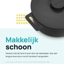 MOA Gietijzeren Braadpan - Inhoud 7,1 Liter - 29CM - Rond - Alle Warmtebronnen - Ook Voor Inductie - Gewicht 7,6 Kg - Zwart - MC29B -Keukenproducten Winkel 1200x1200 648