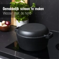 Daumonet Ducasse Gietijzeren Double Use Braadpan - Combi Sudderpan Zwart - 2-in-1 Bak- En Braadpan - PFAS & PFOA Vrij - Rond - Ø 26 Cm - 4,4 Liter - Emaille - Alle Warmtebronnen - Elektrisch - Gas - Halogeen - Inductie - Keramisch 16 Daumonet Ducasse Gietijzeren Double Use Braadpan - Combi Sudderpan Zwart - 2-in-1 Bak- En Braadpan - PFAS & PFOA Vrij - Rond - Ø 26 Cm - 4,4 Liter - Emaille - Alle Warmtebronnen - Elektrisch - Gas - Halogeen - Inductie - Keramisch -Keukenproducten Winkel 1200x1200 666