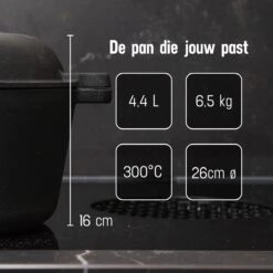 Daumonet Ducasse Gietijzeren Double Use Braadpan - Combi Sudderpan Zwart - 2-in-1 Bak- En Braadpan - PFAS & PFOA Vrij - Rond - Ø 26 Cm - 4,4 Liter - Emaille - Alle Warmtebronnen - Elektrisch - Gas - Halogeen - Inductie - Keramisch 18 Daumonet Ducasse Gietijzeren Double Use Braadpan - Combi Sudderpan Zwart - 2-in-1 Bak- En Braadpan - PFAS & PFOA Vrij - Rond - Ø 26 Cm - 4,4 Liter - Emaille - Alle Warmtebronnen - Elektrisch - Gas - Halogeen - Inductie - Keramisch -Keukenproducten Winkel 1200x1200 668